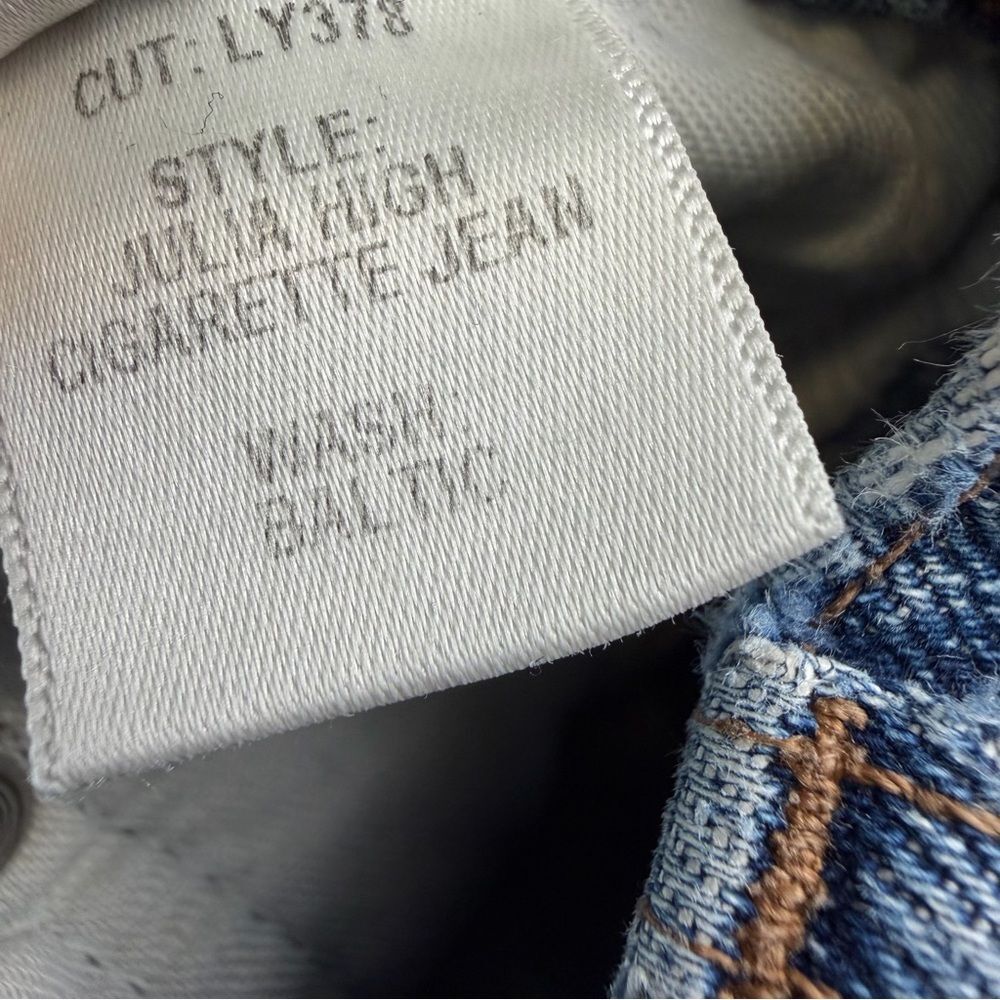 Reformation Julia High waisted Cigarette Jeans Baltic blue size 24 - Picture 8 of 9